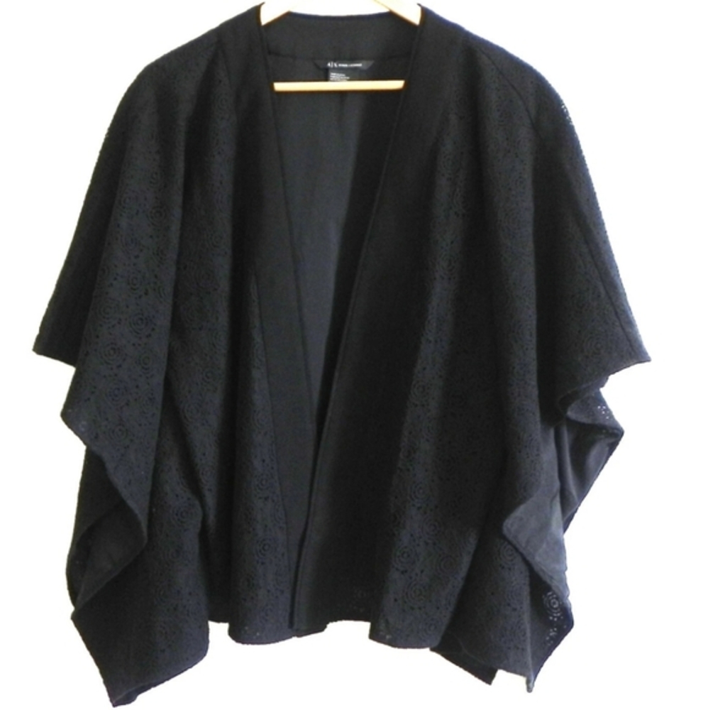 Armani Exchange Black Lace Kimono Cardigan – Size Large